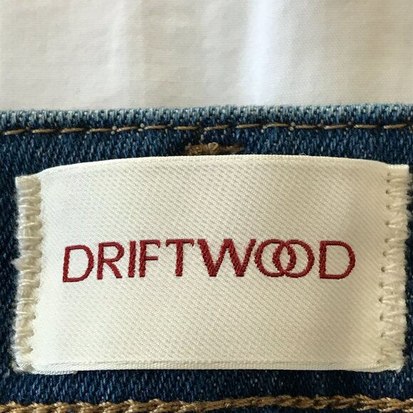 Driftwood Roxy Flare Jeans Women 30 Blue High Rise Raw Embroidered Floral Boho - Picture 3 of 14